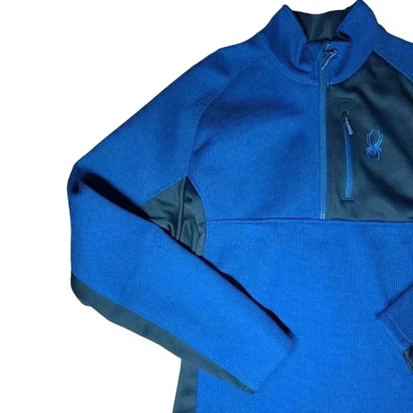 Spyder Men's Half Zip Sweater Gait Knit Pullover Jacket - Picture 5 of 10